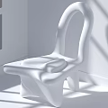 Elegant Modern Wooden Leisure Chair With Curved Backrest And Patterned Cushion