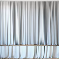 Elegant Curtain Design With Grey And Beige Layers And Decorative Bottom Patterns
