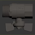 Durable Metal Valve For Industrial Use Featuring Threaded Ends And Control Handle