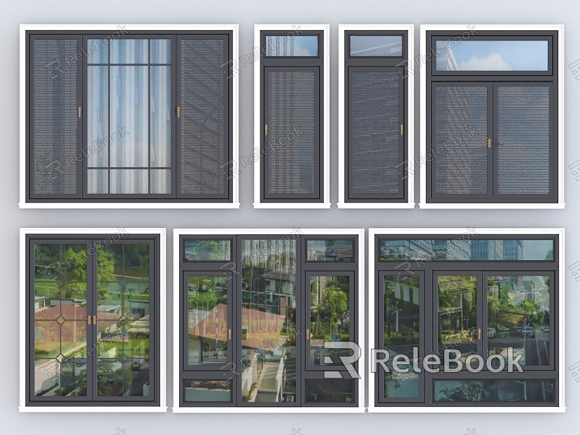 window glass window casement window sliding window aluminum alloy window broken bridge aluminum window bay window glass door floor-to-ceiling window model