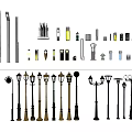 Various Outdoor Lights With Different Designs Including Metal Lamp Posts For Garden And Street Use