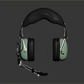Green Earmuff Headphones With Black Headband And Comfortable Fit Design For Daily Use