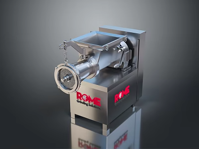 ROM Commercial Stainless Steel Meat Grinder With Metal Feeding Tray And Blade 3d model