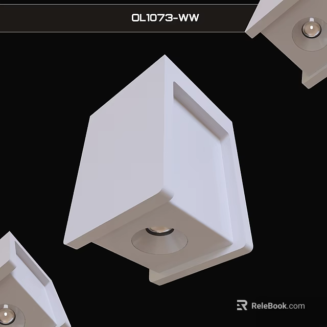 White Square Design Downlights and Spotlights for Modern Ceiling Lighting Fixtures 3d model