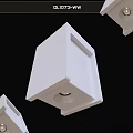 White Square Design Downlights and Spotlights for Modern Ceiling Lighting Fixtures 3d model