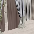 Elegant Layered Curtains With Sheer And Velvet Textures In Neutral Beige Tones