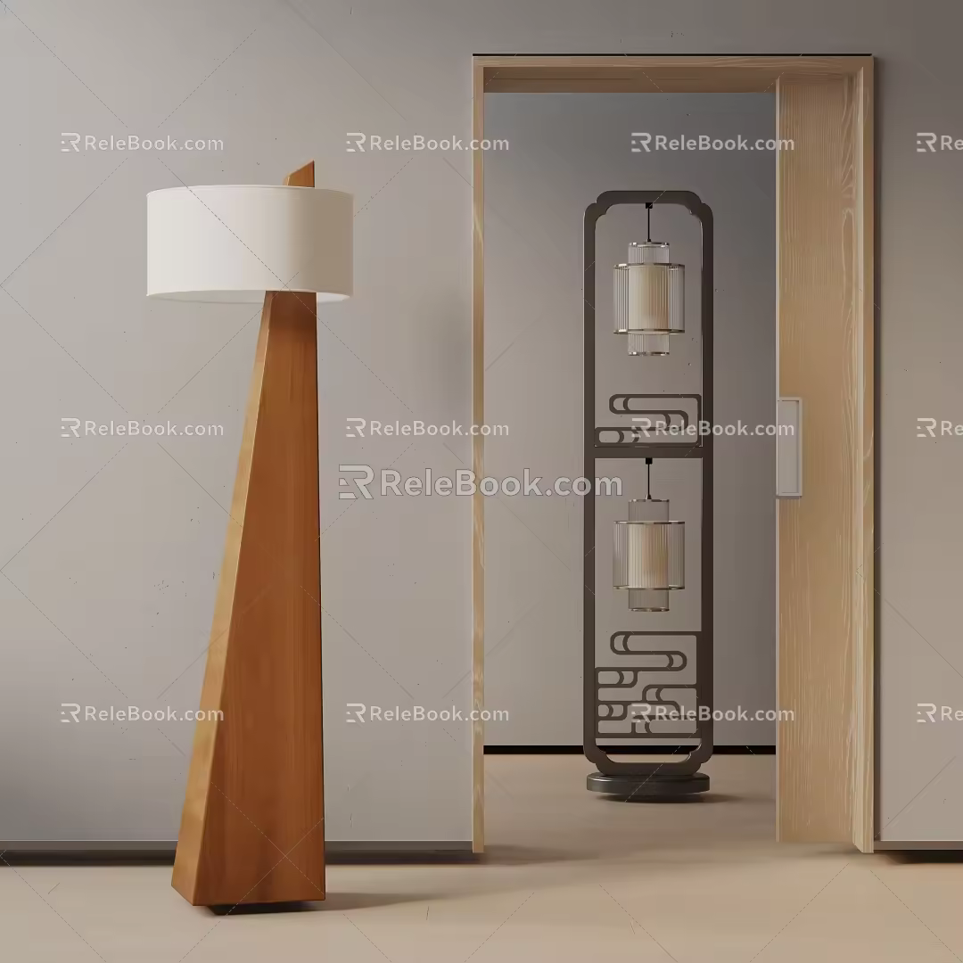 Modern floor lamp 3d model