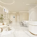 Elegant Cream Tone Beauty Salon Interior Design With Cozy Guest Lounge And Premium Treatment Areas