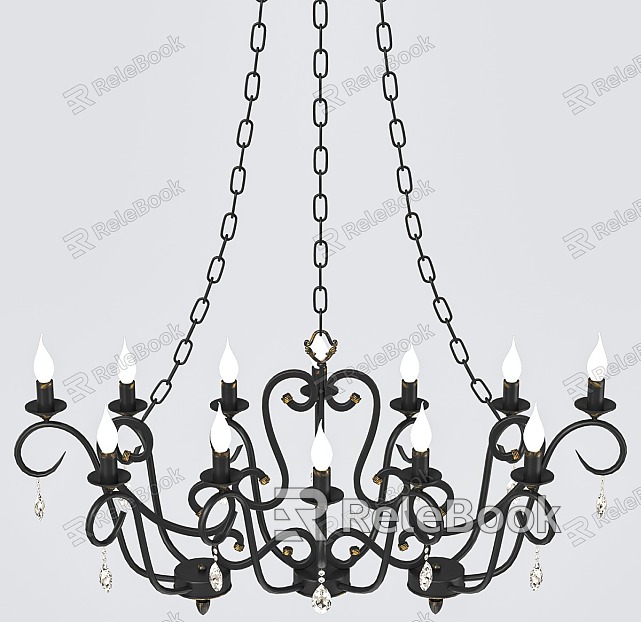 Special-shaped chandelier balcony study atmospheric round dining room living room hotel retro light luxury designer Nordic bedroom bar personality model