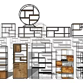 Varied Design Display Shelves With Wooden And Metal Frame For Retail Stores