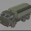 Military Green Heavy Duty Cargo Truck With Canvas Covered Cargo Bed