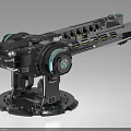 Futuristic Mechanical Weapon Turret Design Featuring Multiple Barrels Energy Core And Modular Base 3d model