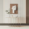 Modern end view table end view bar case 3d model