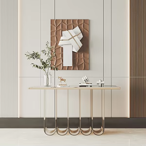 Modern end view table end view bar case 3d model