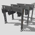 Heavy Duty Vehicle Chassis Frame With Metal Supports And Structural Design