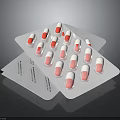 Practical Blister Pack Capsules Red And White For Daily Household Supplies