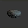 Polished Stone and Wood Natural Ornament with Bumpy Surface and Blue Green Brown Tones
