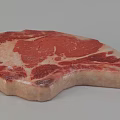 Fresh Raw Steak With Marbling Texture Red Meat And White Fat On Gray Background