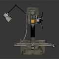 Sturdy Industrial Workbench With Adjustable Lamp And Metal Structure Design