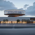 Modern Pavilion Architecture Small Pavilion Science and Technology Pavilion Exhibition Center Curved Spiral Landscape Tower 3d model
