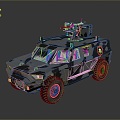 Bulletproof Car Armed Jeep Armed Car Armed Bulletproof Car Military Jeep Off-road Jeep Humvee 3d model