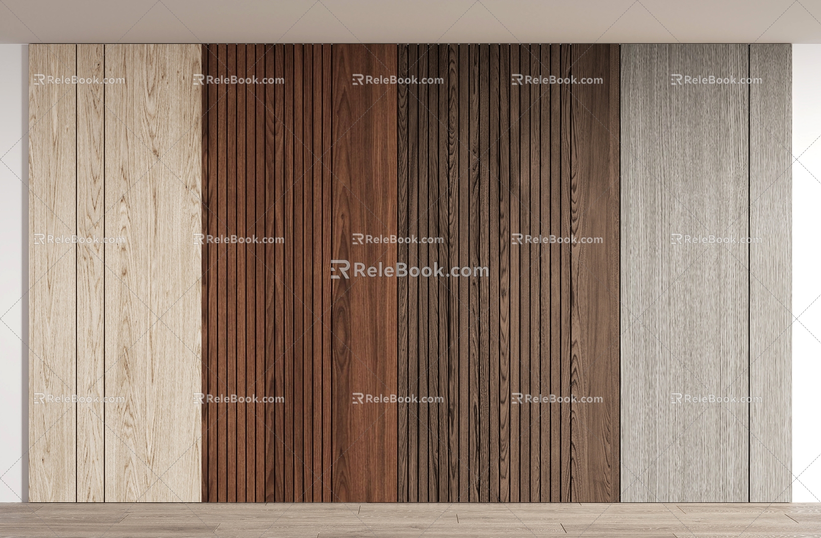 Modern wall panel wood veneer wall panel 3d model