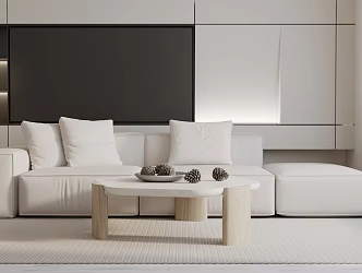 Modern three-seat sofa 3d model