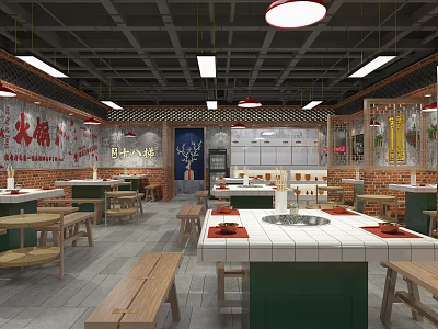 Vintage Hot Pot Shop Market Hot Pot Shop 3d model