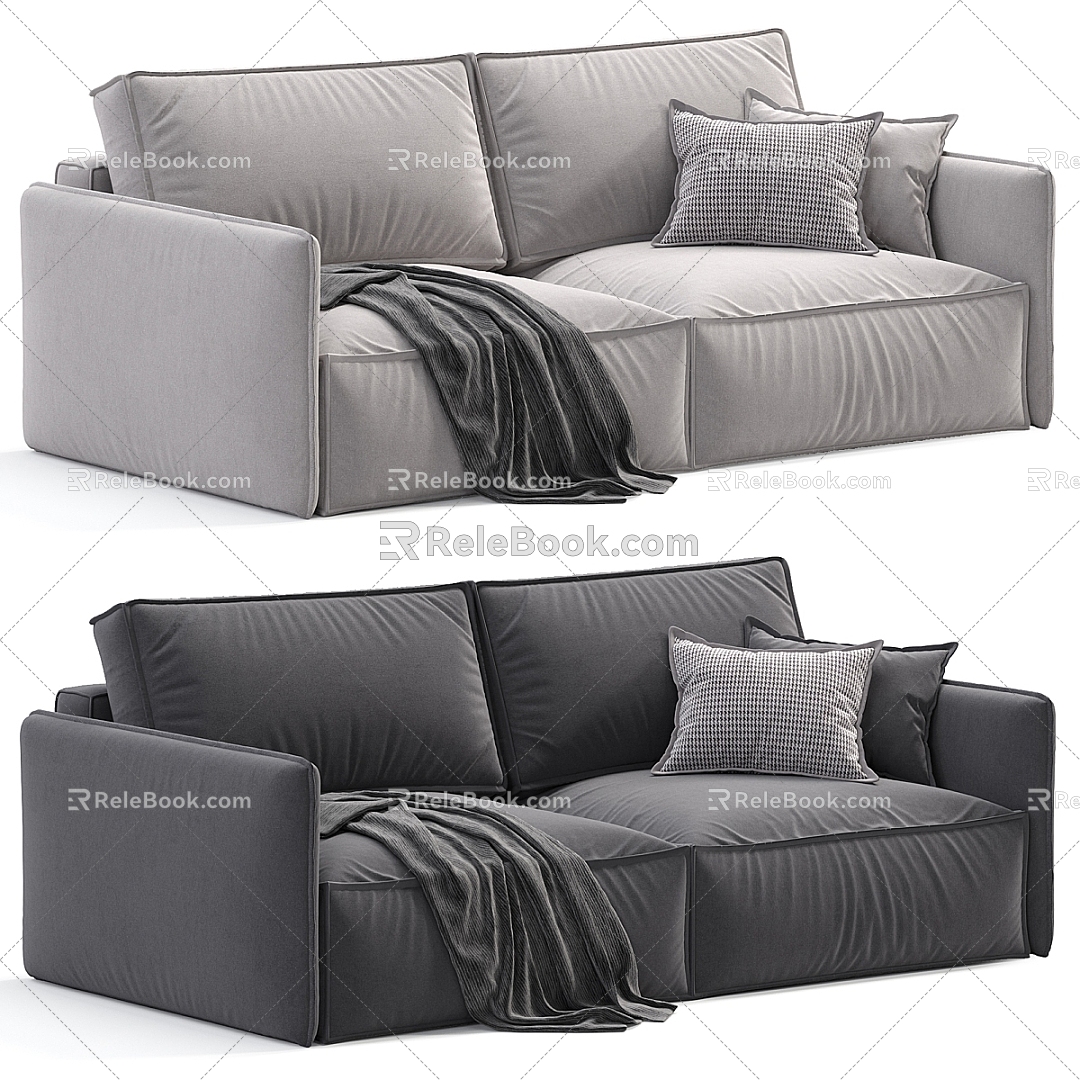 Double sofa 3d model