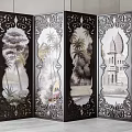 Retro screen partition 3d model