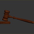 gavel hammer wooden hammer court wooden hammer woodwork 3d model