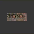 Decorative Home Living Item With Red Pillars Twisted Rope And Colorful Brick Base