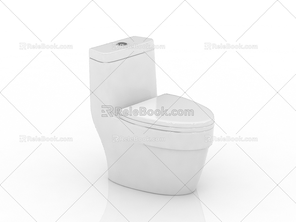 Modern toilet seat 3d model