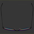 Fashionable Black Frame Sunglasses With Rainbow Reflective Lenses For Daily Use