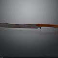 Unique Decorative Knife With Patterned Metal Blade And Red Handle