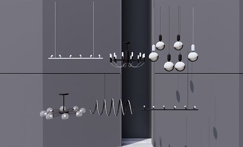 Modern chandelier 3d model