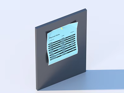 Light Blue To Do List Sticky Note On Black Board For Daily Organization 3d model
