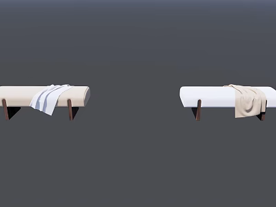 New Chinese Bench Bed End Stool 3d model