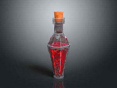 Modern Potion Medicine Magic Bottle Blood Bottle 3d model