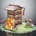 Modern Hive 3d model