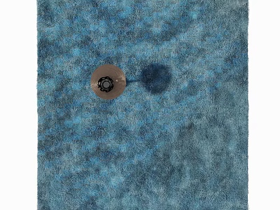 Soft Blue Square Carpet with Textured Surface for Modern Living Room Decor 3d model
