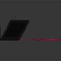 Black Digital Graphics Drawing Tablet With Stylus Pen And Red Charging Cable