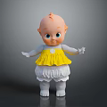 Cute Baby Doll Toy With Yellow Dress And White Shorts For Children