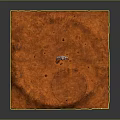 White And Red Armored Figure Standing On Orange Martian Terrain Surface