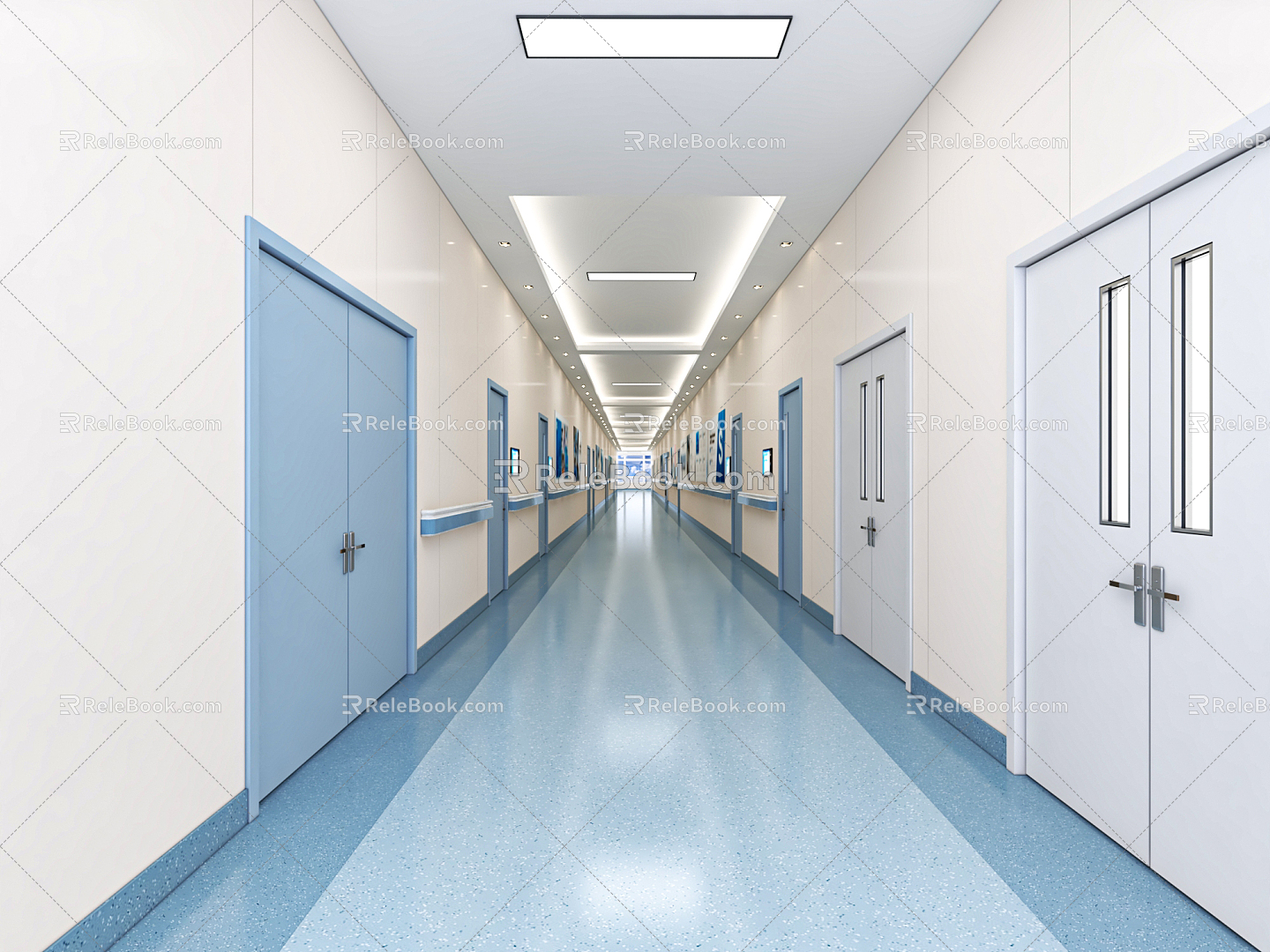 Modern Aisle Hospital Aisle 3d model