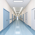 Modern Aisle Hospital Aisle 3d model