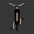 Minimalist Modern Bicycle With Black Frame Pink Handlebar Seat And White Spokes
