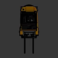 Yellow Heavy Duty Forklift With Black Structure Cab Forks And Wheels