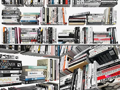 Stacked Books And Magazines Collection With Colorful Covers And Varied Genres 3d model