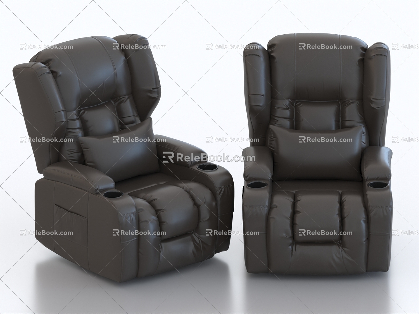 Single Sofa Leather Sofa Sofa Chair Recliner 3d model